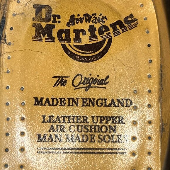 Vintage DR, MARTENS #8053 Made in England Black 5 Eyelet Oxford Shoes Men's UK 9 - Picture 4 of 12